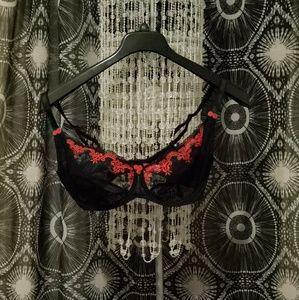 Curvy Kate Black & Red lace bra